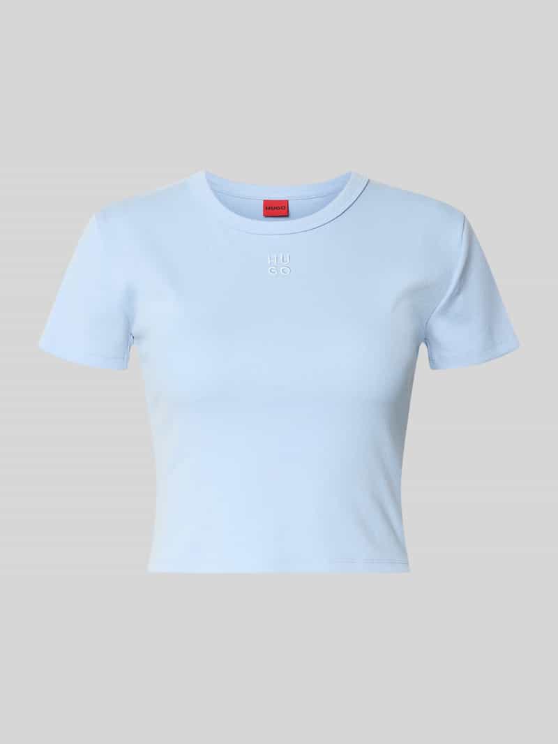 slim fit T-shirt van katoenmix model 'DELANOR'
