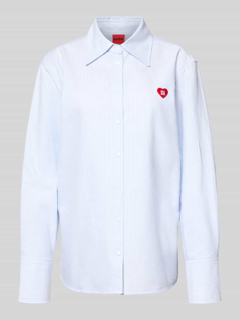 HUGO Oversized overhemdblouse van puur katoen model 'ERSELIA'