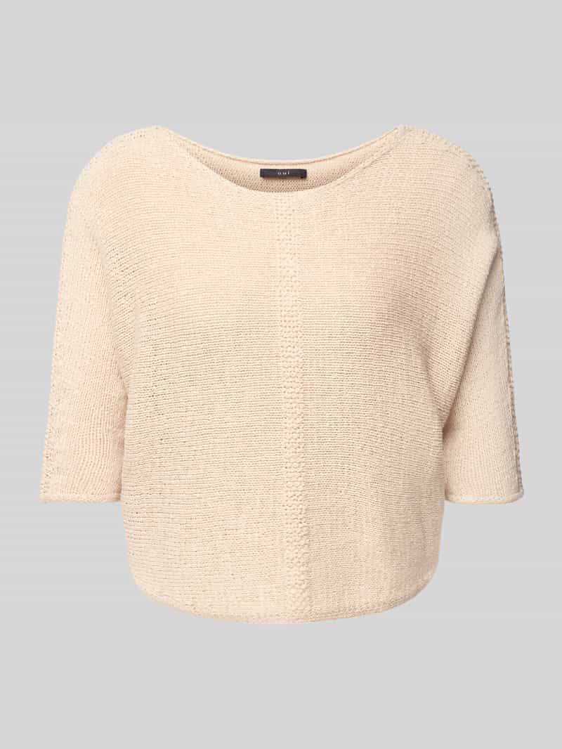 Oui Gebreide pullover met 1 2-mouwen