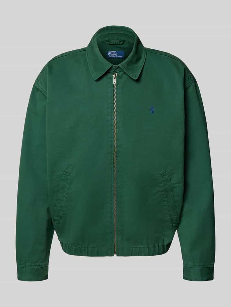 Polo Ralph Lauren Windbreaker met platte kraag en labelstitching