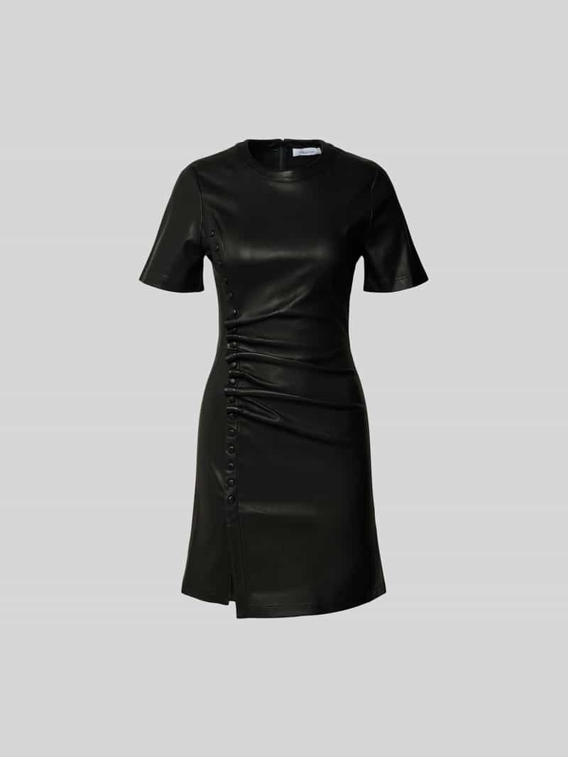 Mini-jurk met zijwaartse knoopsluiting