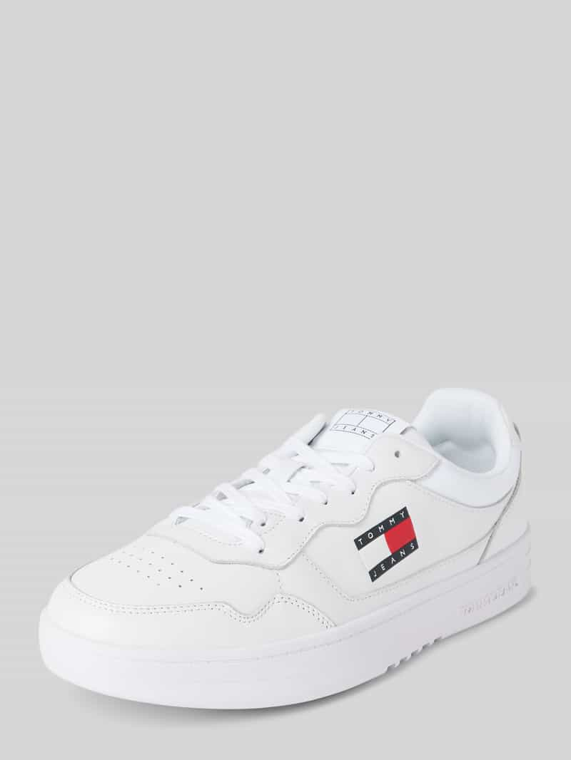 Tommy Jeans Leren sneakers met labeldetails, model 'CUPSOLE LEATHER'