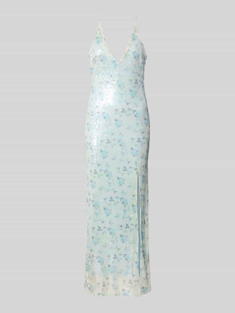 bardot Avondjurk met pailletten en V-hals model 'LOIS SEQUIN'