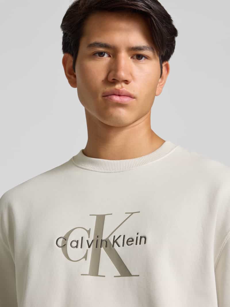 Calvin Klein Jeans Regular fit sweatshirt met logoprint model 'Terry'