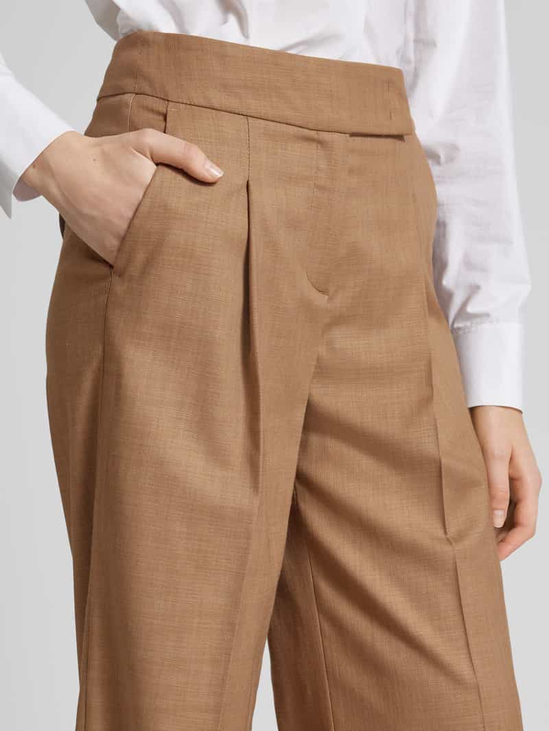 LUISA CERANO Wide leg bandplooibroek met steekzakken