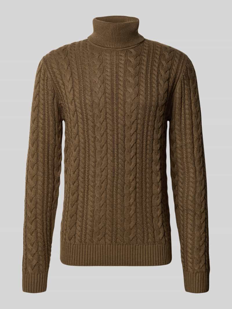 JACK & JONES Premium Slim Fit gebreide pullover met katoen-aandeel model 'Callum'