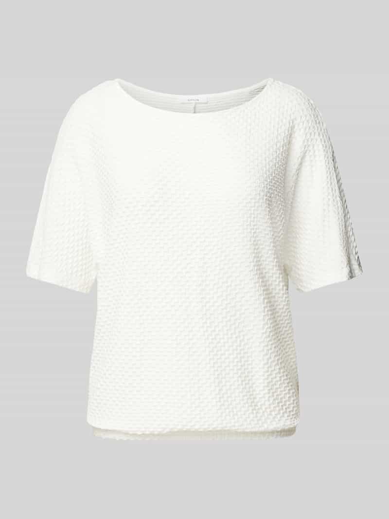 Opus T-shirt met structuurmotief model 'Sedoni'