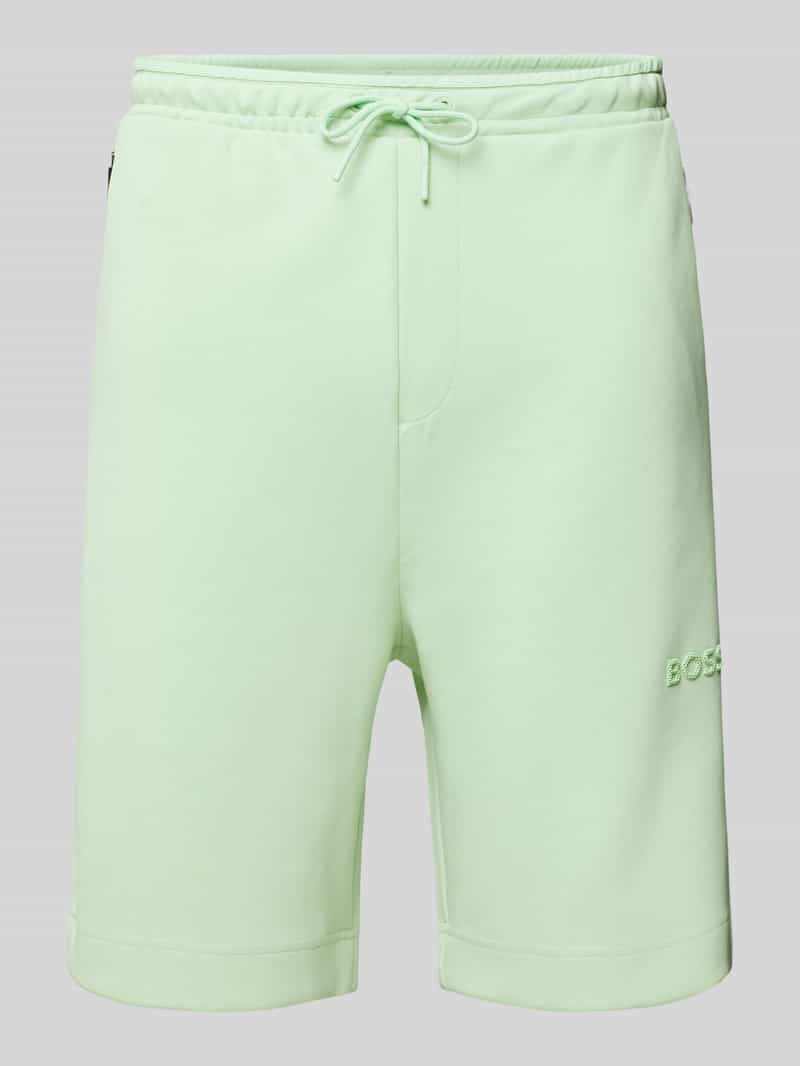 BOSS Green Korte broek met labelapplicatie, model 'Headlo'