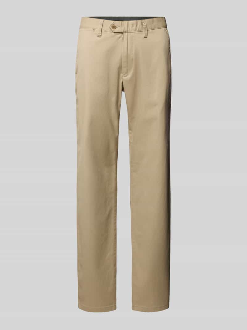 Regular fit chino met Franse steekzakken