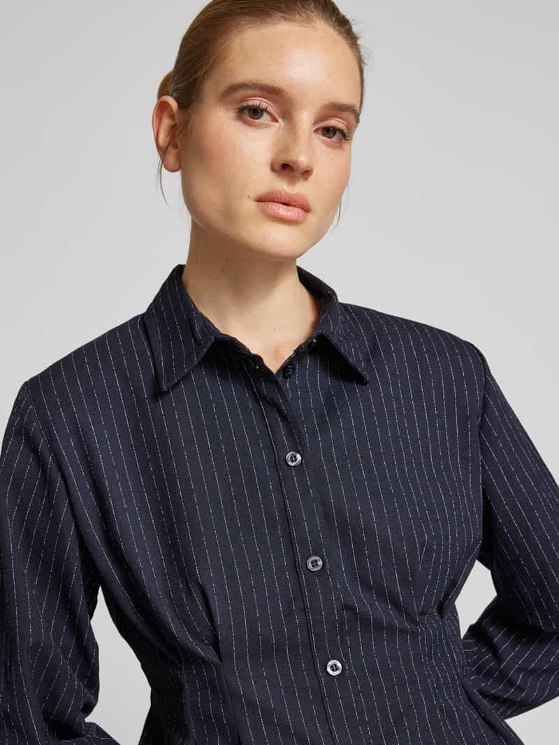 Gestuz Slim fit overhemdblouse met overhemdkraag model 'Dacia'