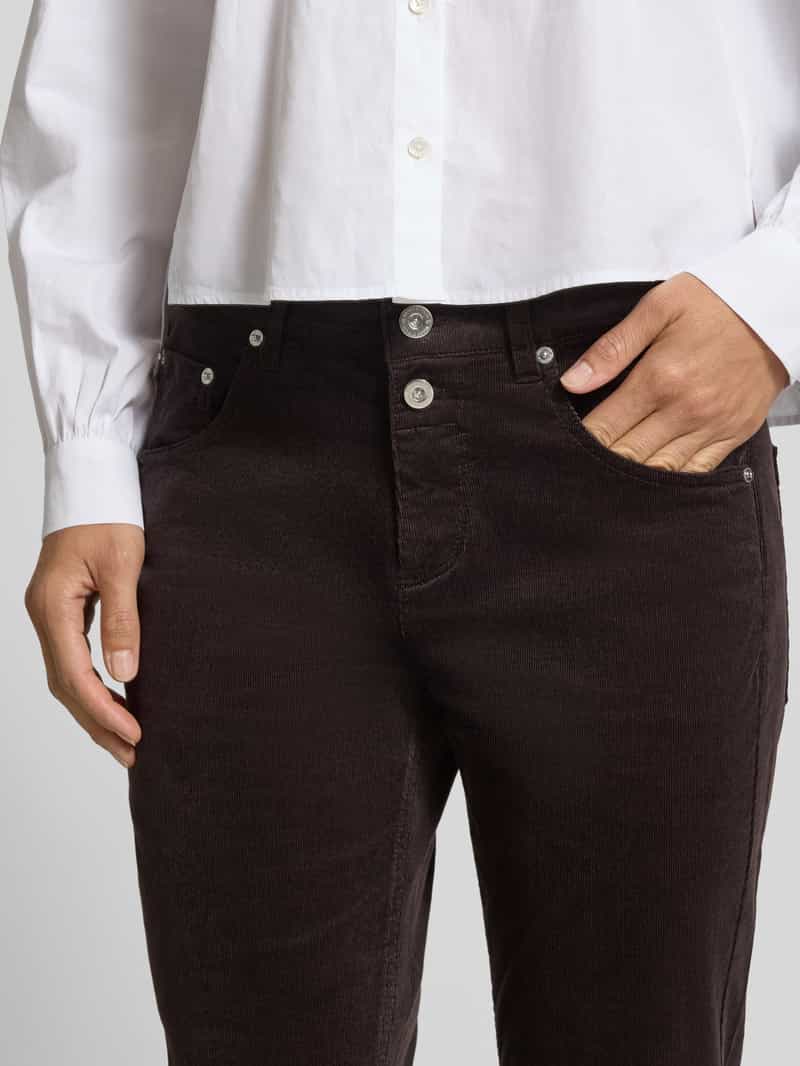 Marc O'Polo Boyfriend fit broek van fijne corduroy van katoenmix