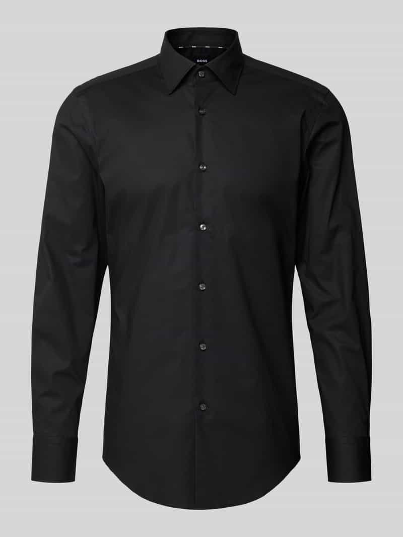 slim fit zakelijk overhemd met extra lange mouw