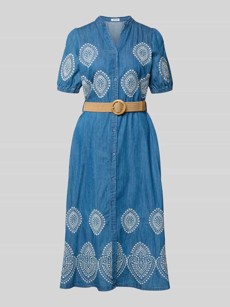 midi-jurk in denimlook met lyocell