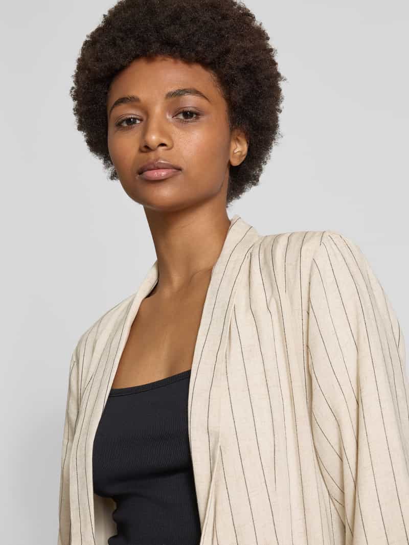 Pieces Regular fit blazer van een mix van viscose en linnen model 'PIA BOSELLA'