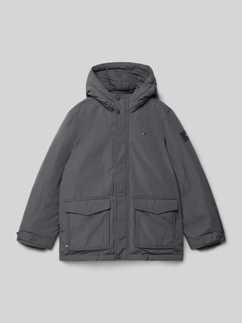Tommy Hilfiger Teens Regular fit parka met tweewegritssluiting