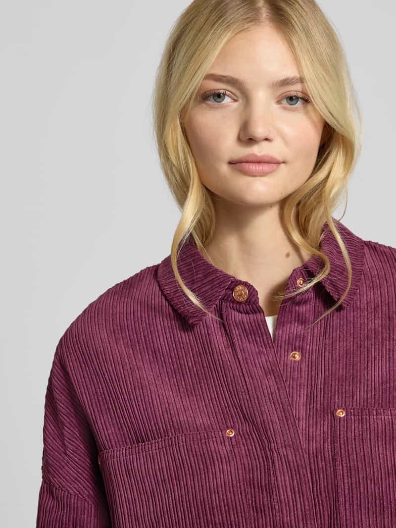 Only Relaxed fit corduroy blouse met borstzakken model 'JANINE-RAI'
