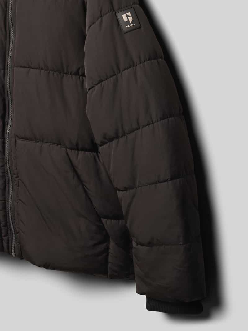 Garcia Regular fit winterjack in doorgestikte look met logopatch