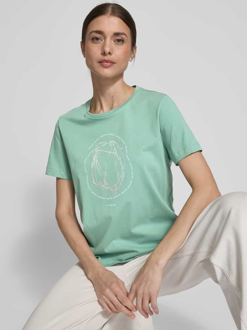 Tom Tailor Regular fit T-shirt van puur katoen