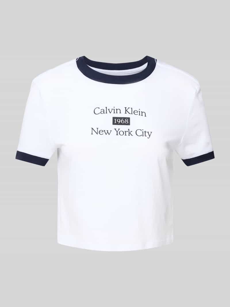 Calvin Klein Jeans Kort T-shirt met ronde hals