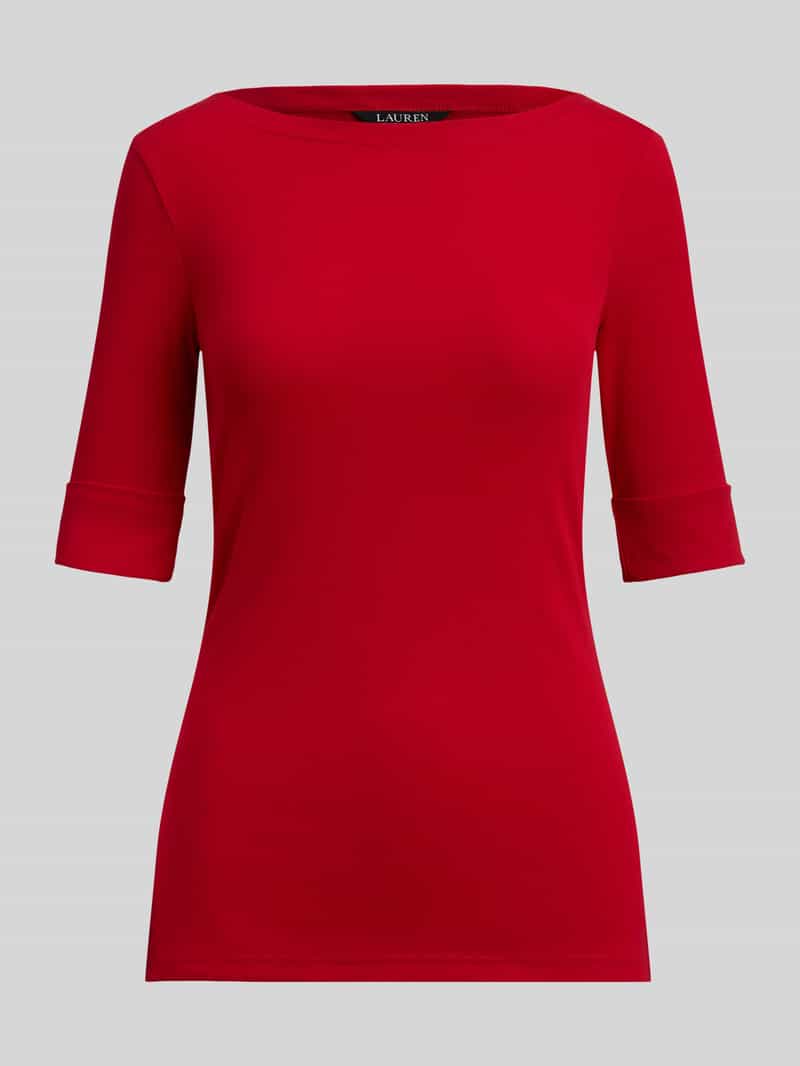 Lauren Ralph Lauren Slim fit t-shirt van katoenmix model 'JUDY'