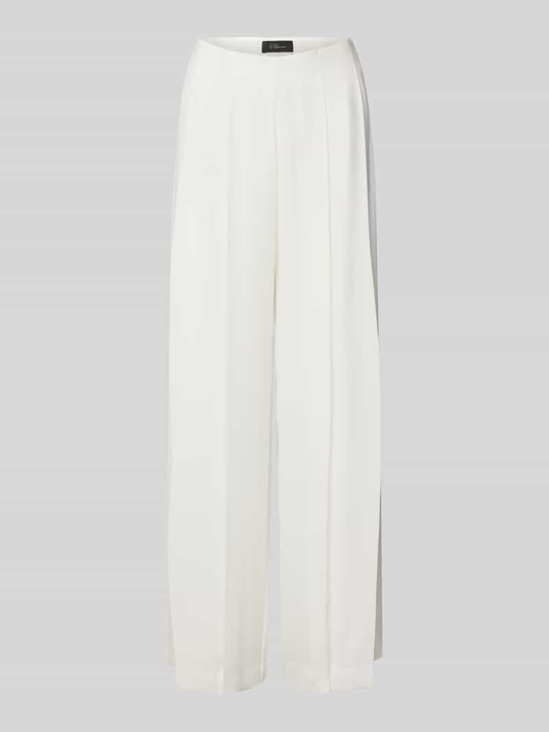 s.Oliver BLACK LABEL Wijde broek met bandplooien