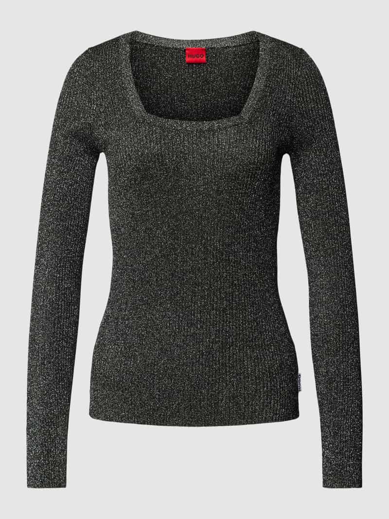 HUGO Gebreide pullover met glitterlook model 'Sunessyn'