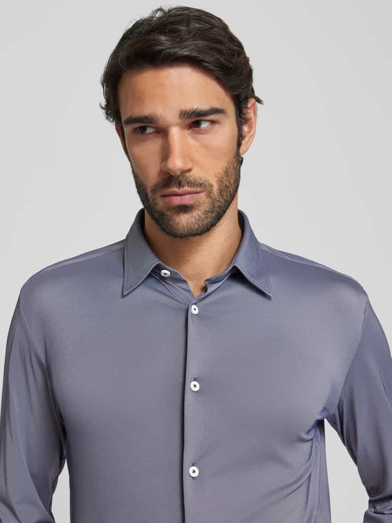Boss Slim fit zakelijk overhemd met kentkraag model 'Roan'