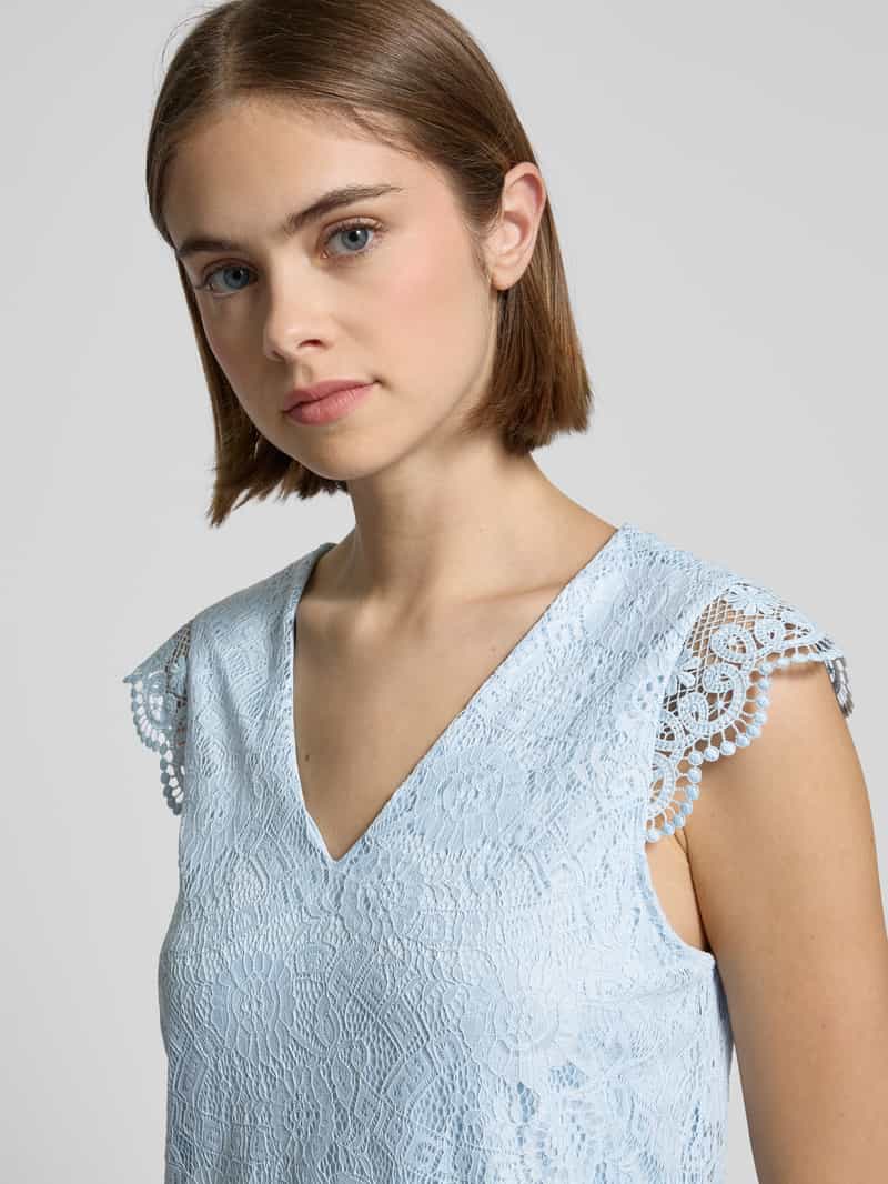 Pieces Regular fit top met kant model 'COLLINE'