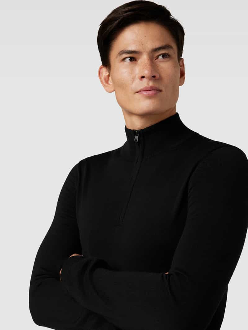 HUGO Gebreide pullover van scheerwol model 'San Quirin'