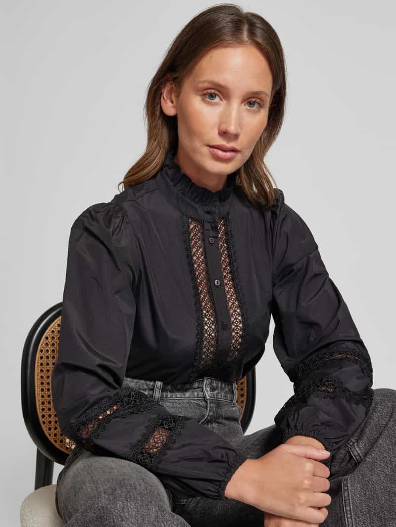 Soyaconcept Regular fit overhemdblouse met opstaande kraag model 'NETTI'