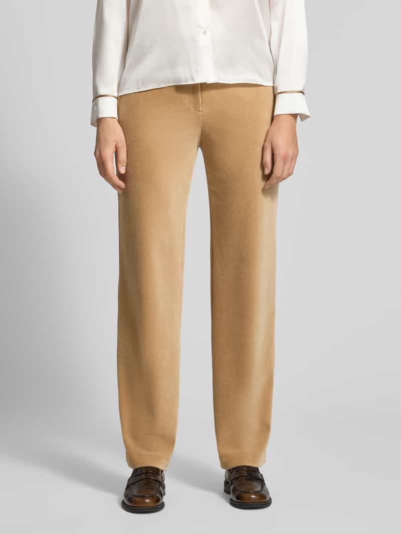 Marc Cain Wide Leg pantalon van katoenmix model 'WUKARI'