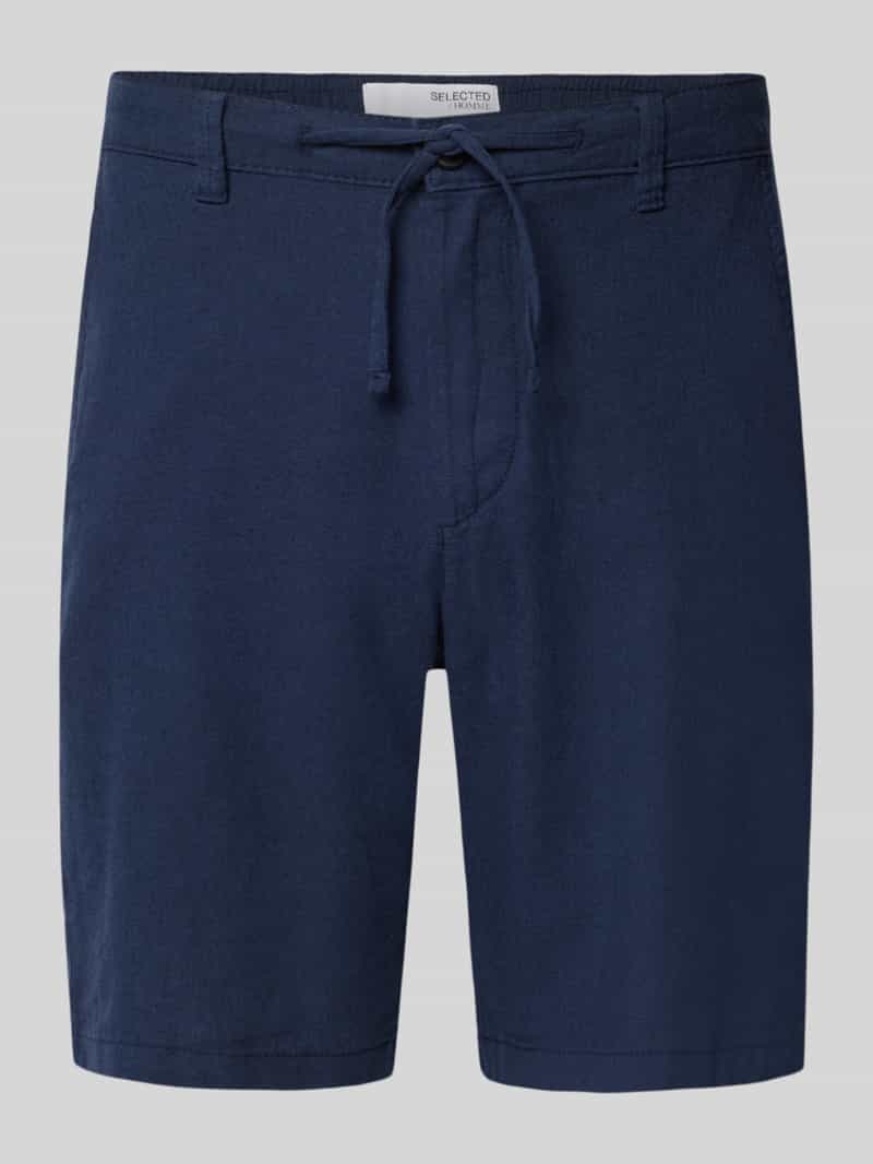 Selected Homme Korte regular fit broek met achterzakken