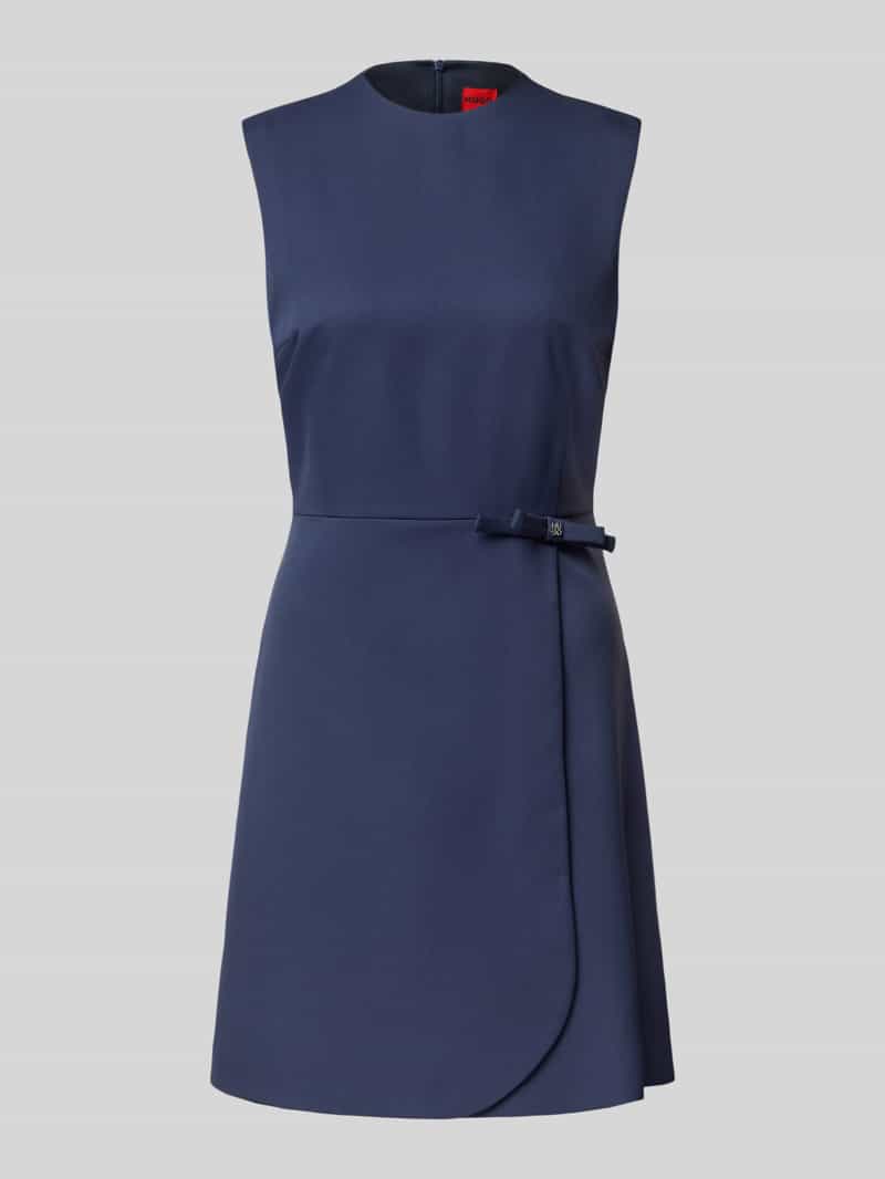 HUGO Knielange jurk met strikdetail model 'Kanine'
