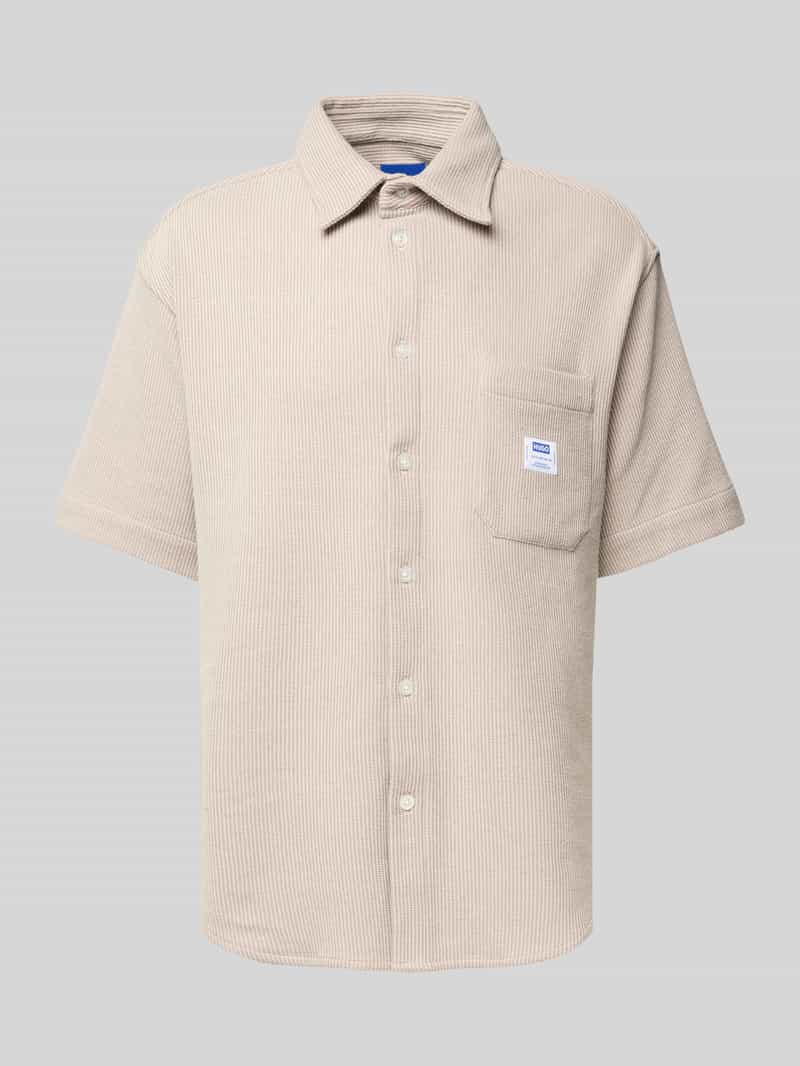 Hugo Blue Regular fit vrijetijdsoverhemd met borstzak model 'Ebronn'