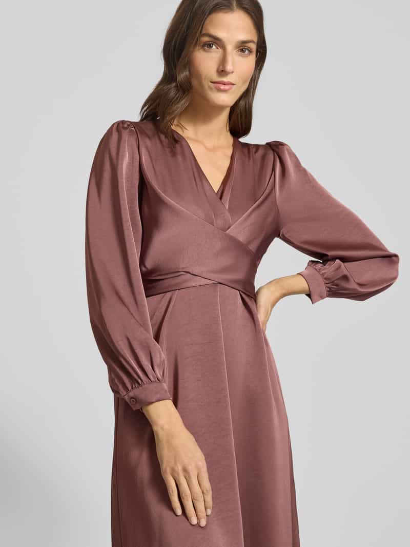 NEO NOIR Midi-jurk met V-hals model 'RIMINI'