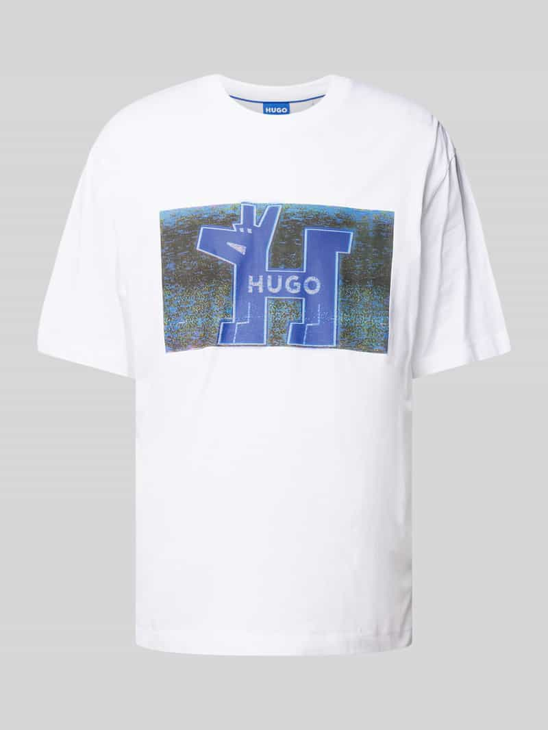 Hugo Blue T-shirt met ronde hals, model 'Nedary'