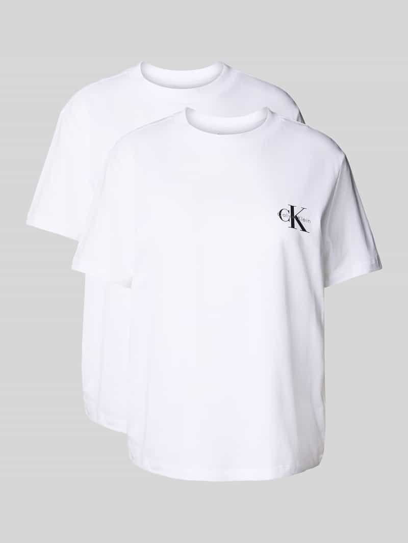 Calvin Klein Jeans T-shirt met logo in een set van 2 stuks