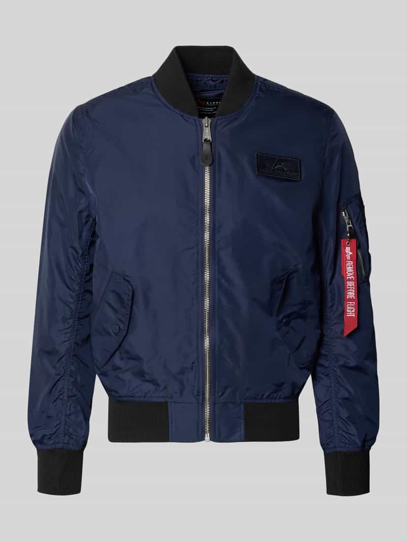 Regular fit bomberjack met Logopatch