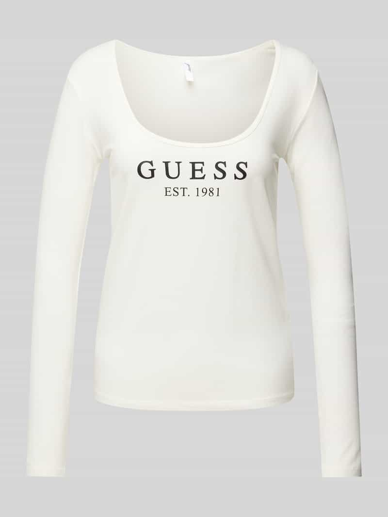 Guess Shirt met lange mouwen en labelprint, model 'CARRIE'