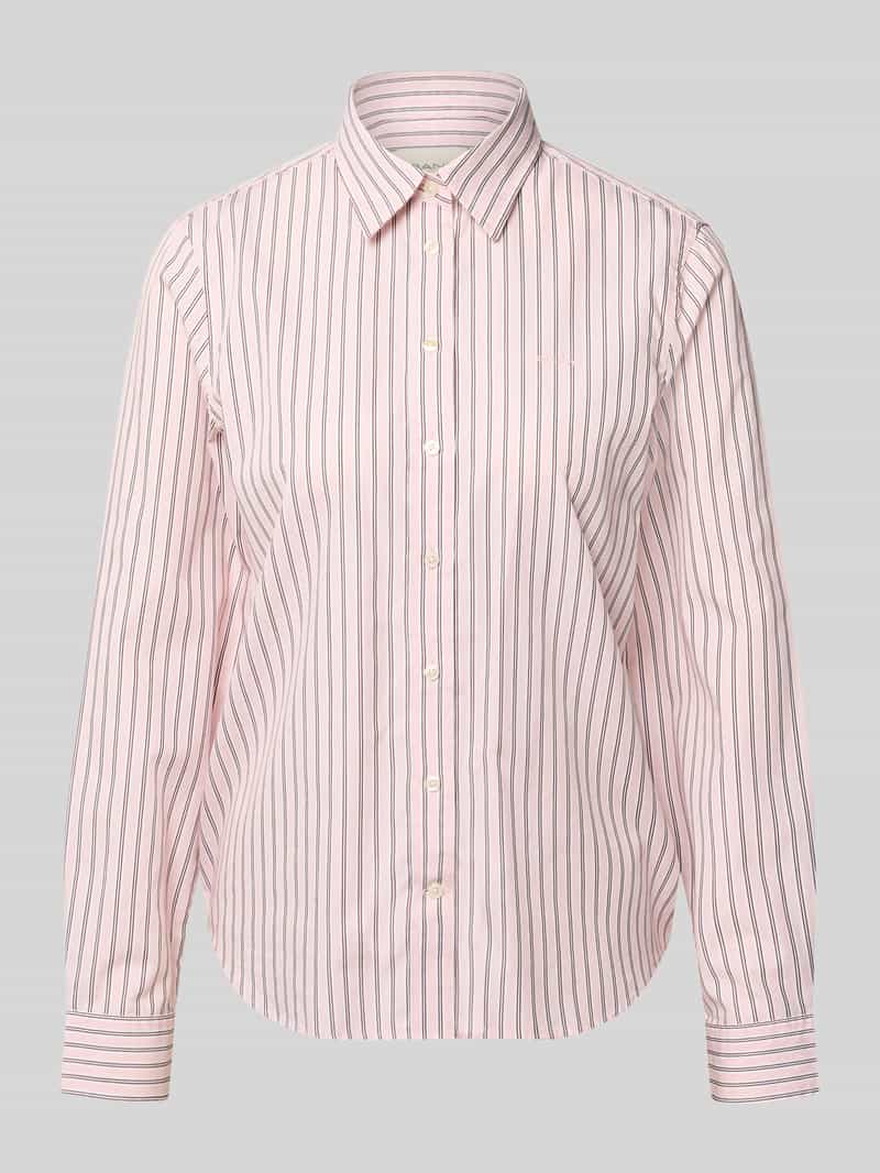 Regular fit blouse met lange mouwen van puur katoen