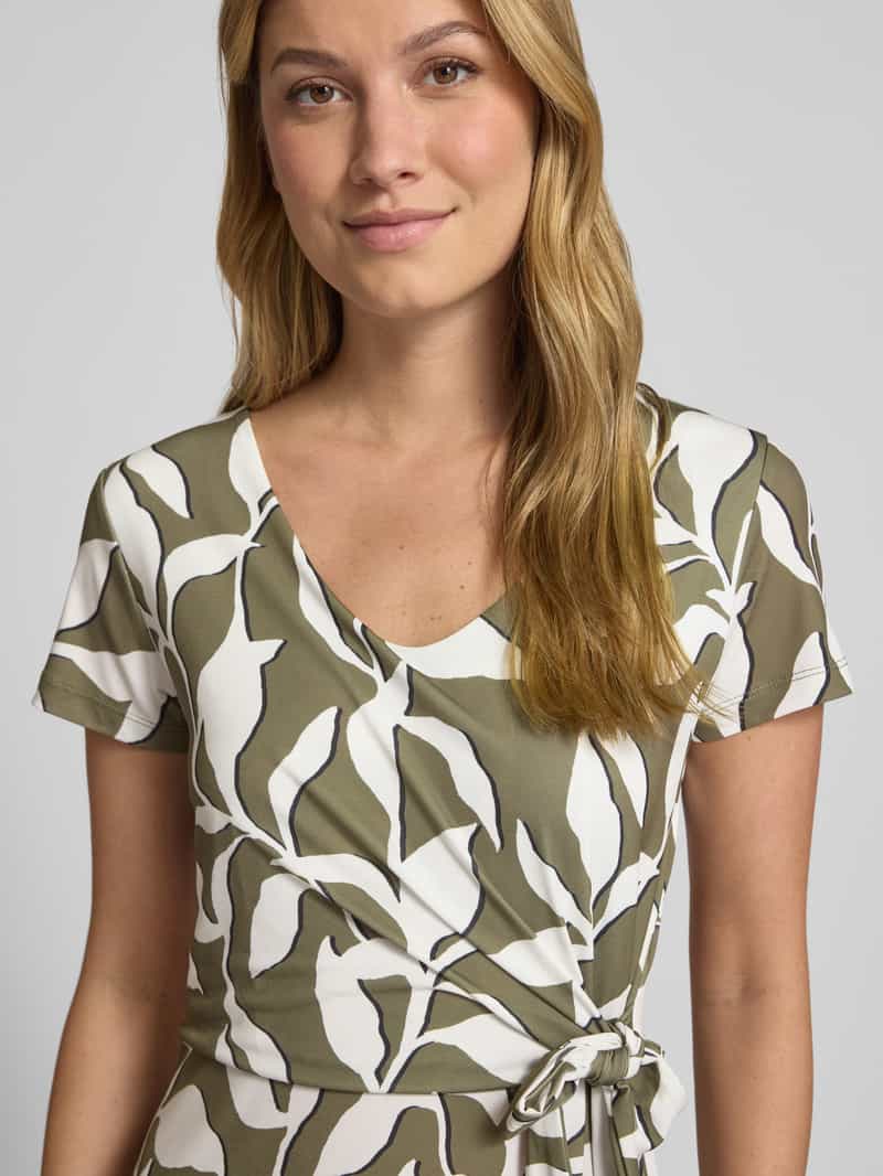 MORE & MORE Knielange jurk met knoopdetail