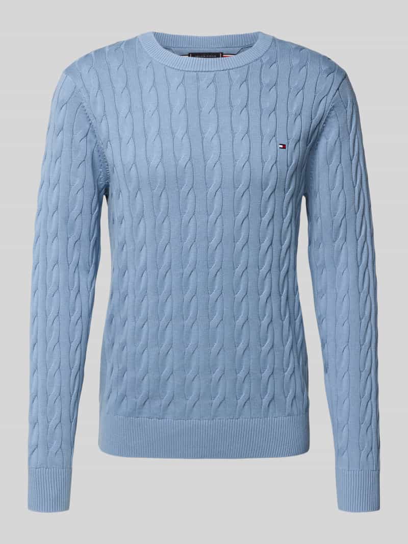 Tommy Hilfiger Regular fit gebreide pullover van zuiver katoen