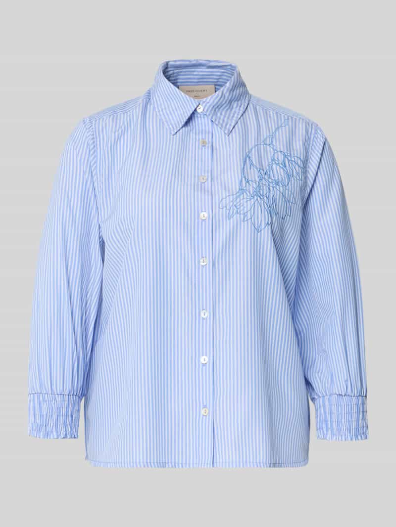 regular fit blouse met 3/4-mouwen model 'EVALINA'