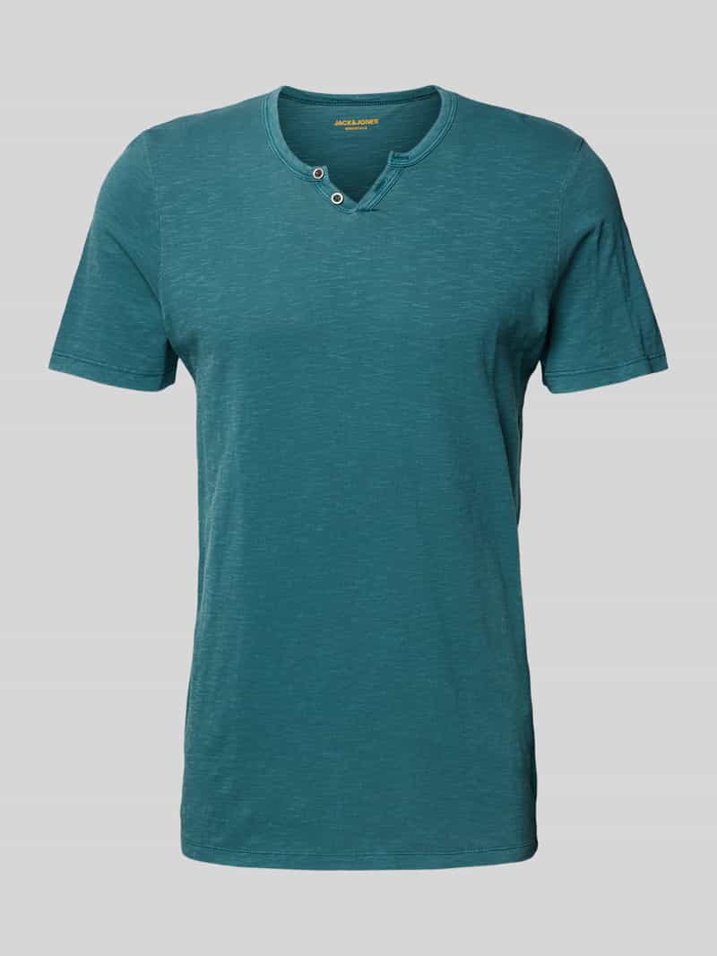 jack & jones T-shirt met V-hals model 'SPLIT'