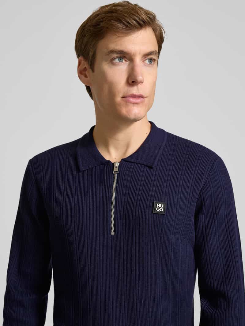 HUGO Regular fit gebreide pullover van viscosemix model 'SASTORO'