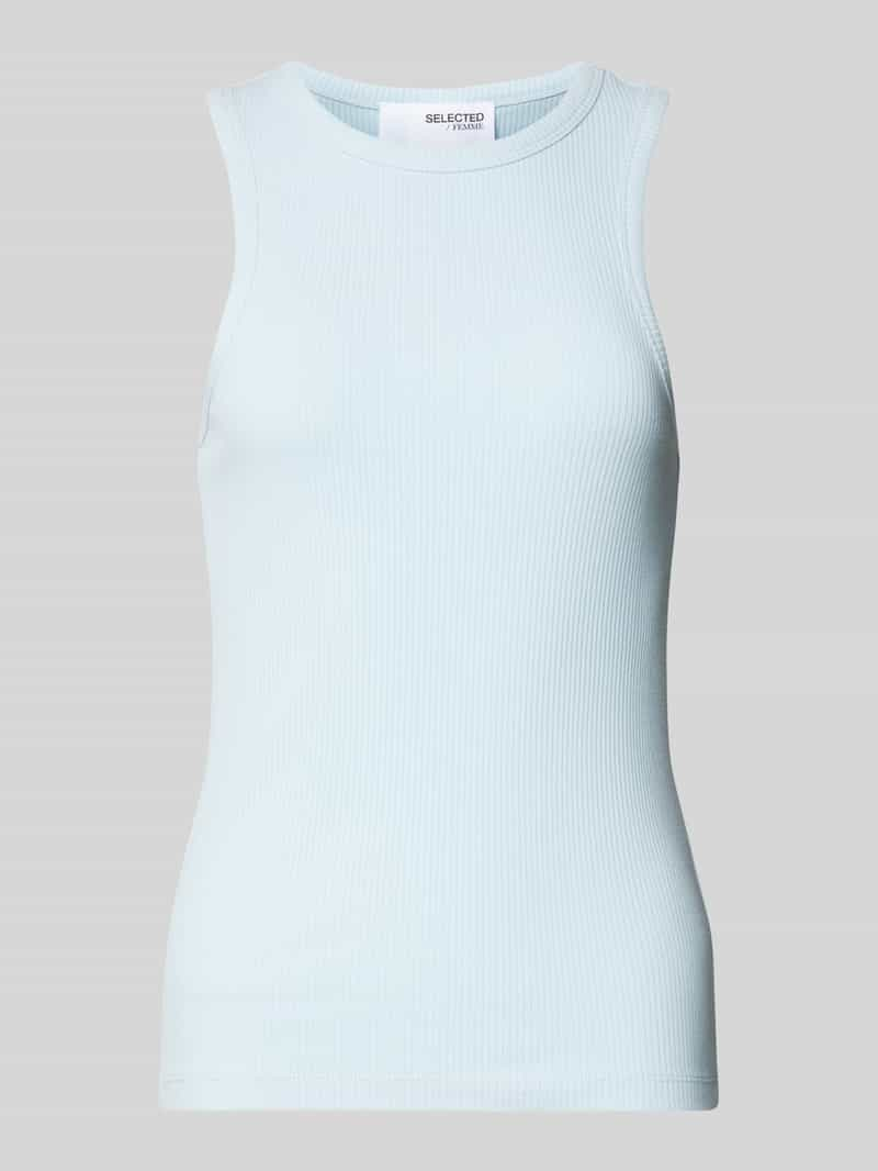 Selected Femme Tanktop met fijnrib, model 'FANNA'