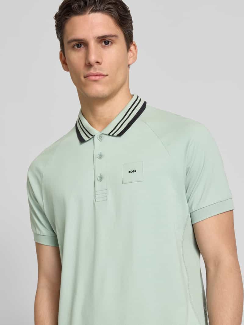 BOSS Green Regular fit poloshirt met labelbadge model 'Paddy'