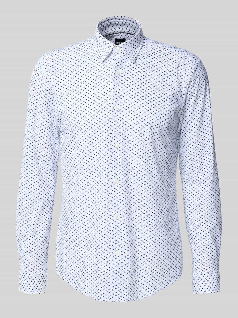 Boss Slim fit zakelijk overhemd van ademend materiaal model 'ROAN