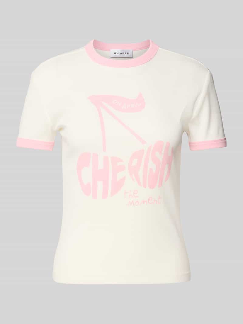 OH APRIL T-shirt met labelprint