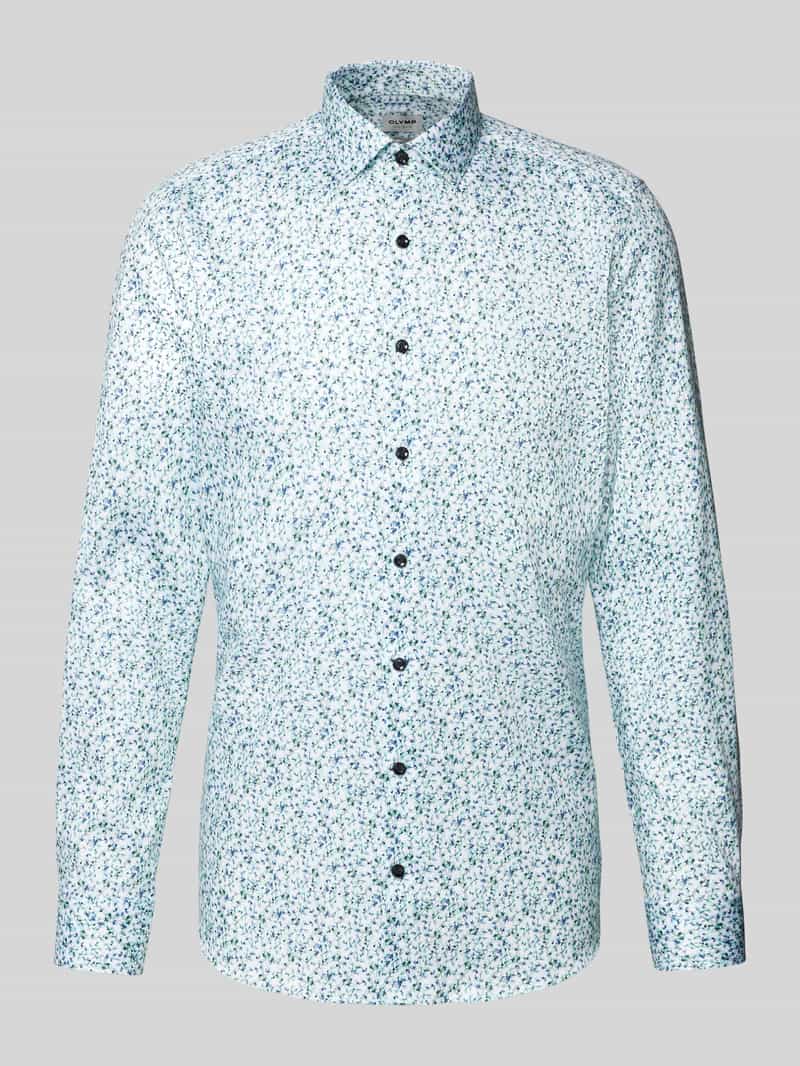 OLYMP Level Five Slim fit zakelijk overhemd met all-over motief